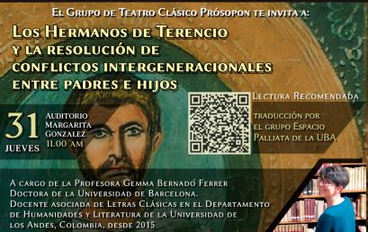 Charla Los hermanos de Terencio y la resolución de conflictos intergeneracionales entre padres e hijos de Gemma Bernadó