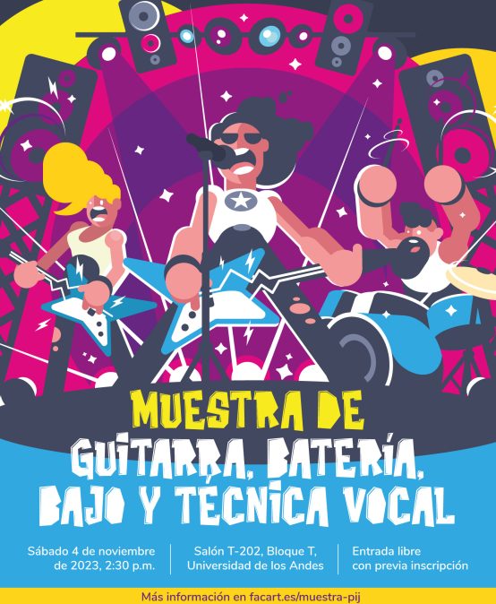 Muestra de guitarra, bajo, batería y técnica vocal del PIJ 2023-2