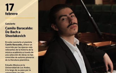 Camilo Baracaldo se presentará en la ‘Franja Trayectoria’ del Museo Nacional de Colombia