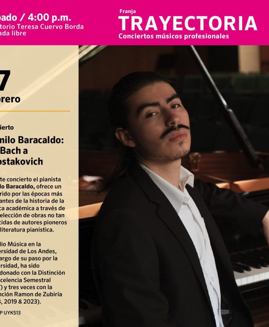 Camilo Baracaldo se presentará en la ‘Franja Trayectoria’ del Museo Nacional de Colombia