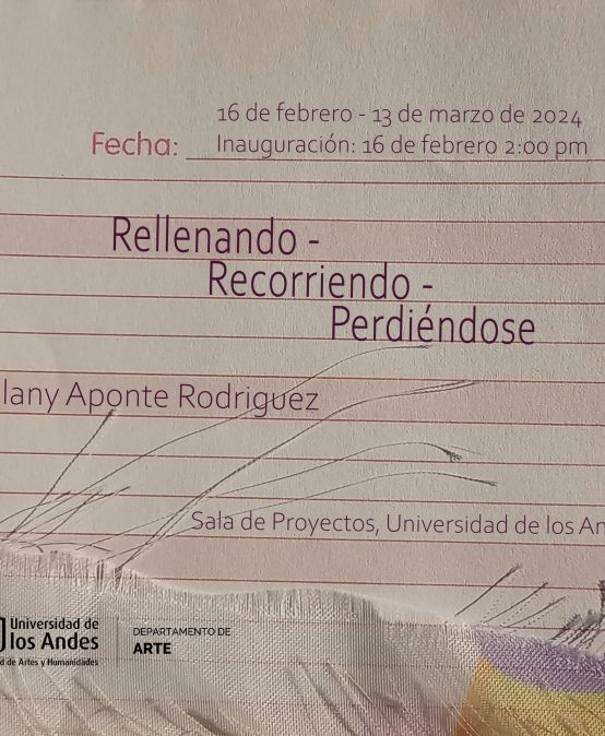Rellenando, Recorriendo, Perdiéndose – Melany Aponte Rodríguez en la Sala de Proyectos