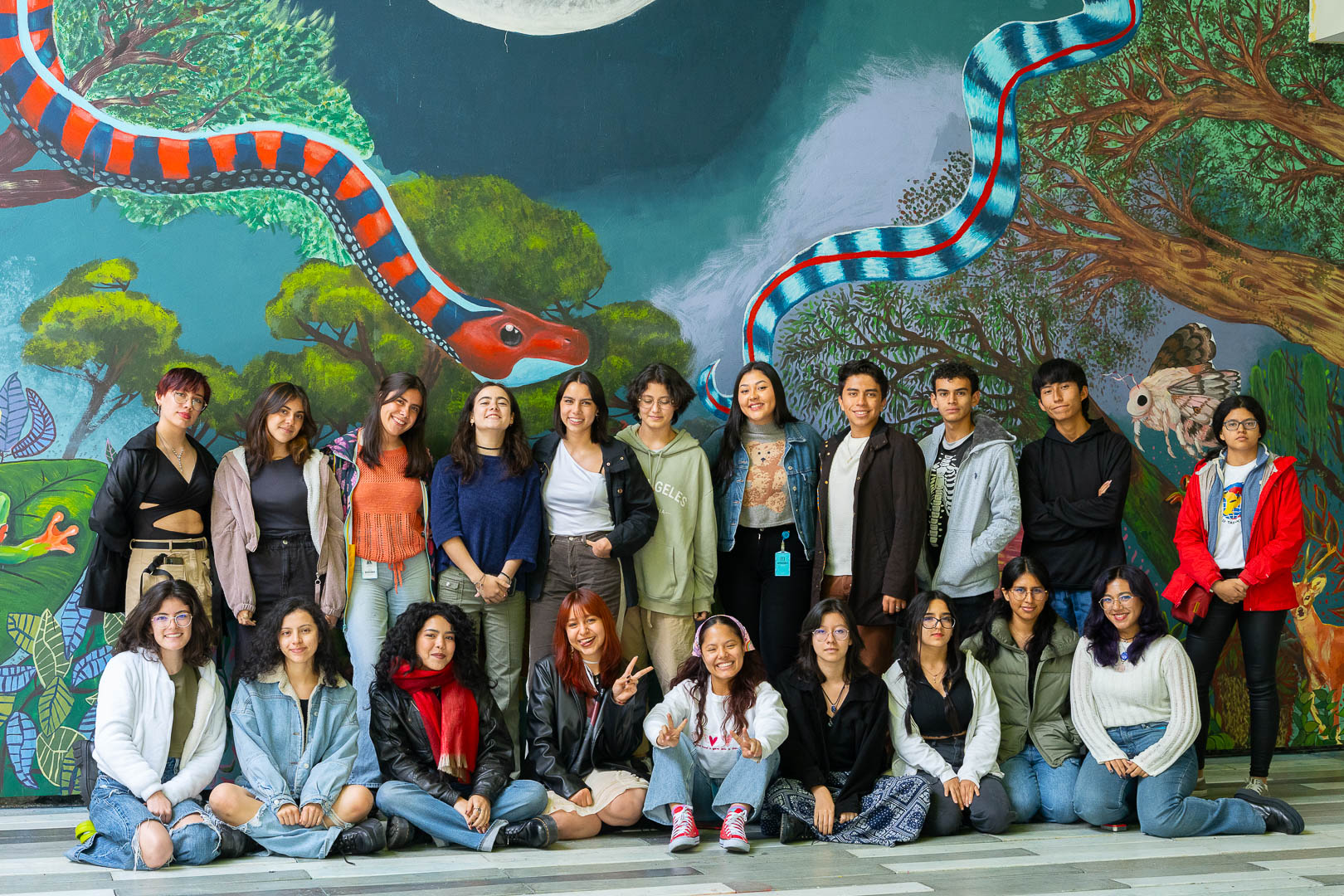 El nuevo mural del edifico Tx, un trabajo de realizado por estudiantes