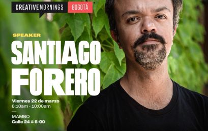 Santiago Forero dará una charla en Creative Mornings sobre su trabajo de creación en torno al tema del mes “perspectiva”.
