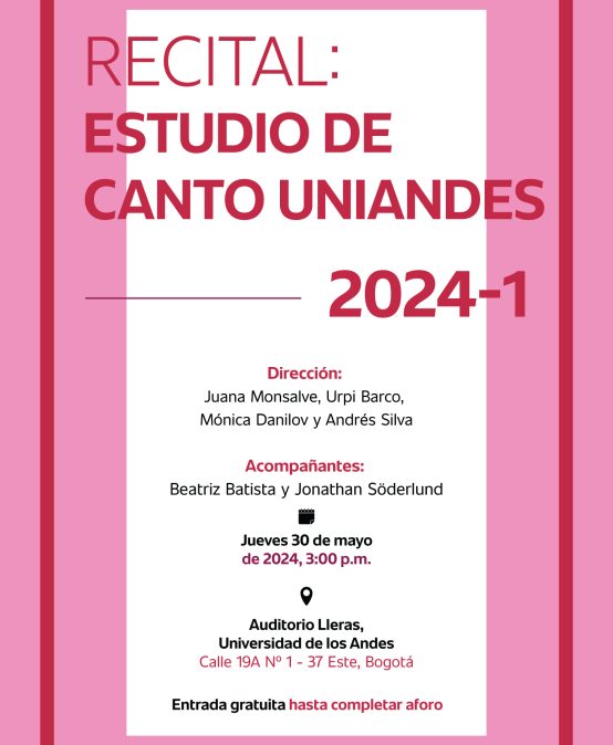Conciertos en 2024-1: Estudio de canto Uniandes