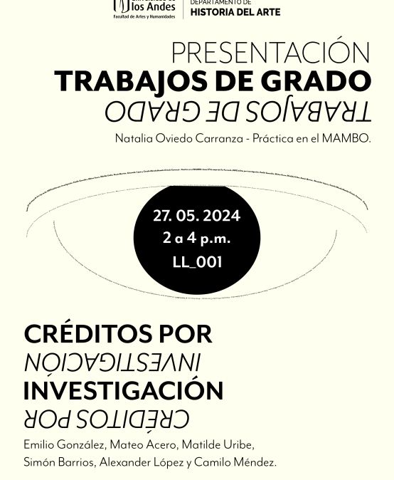 Presentación de trabajos de grado Historia del Arte 2024-1