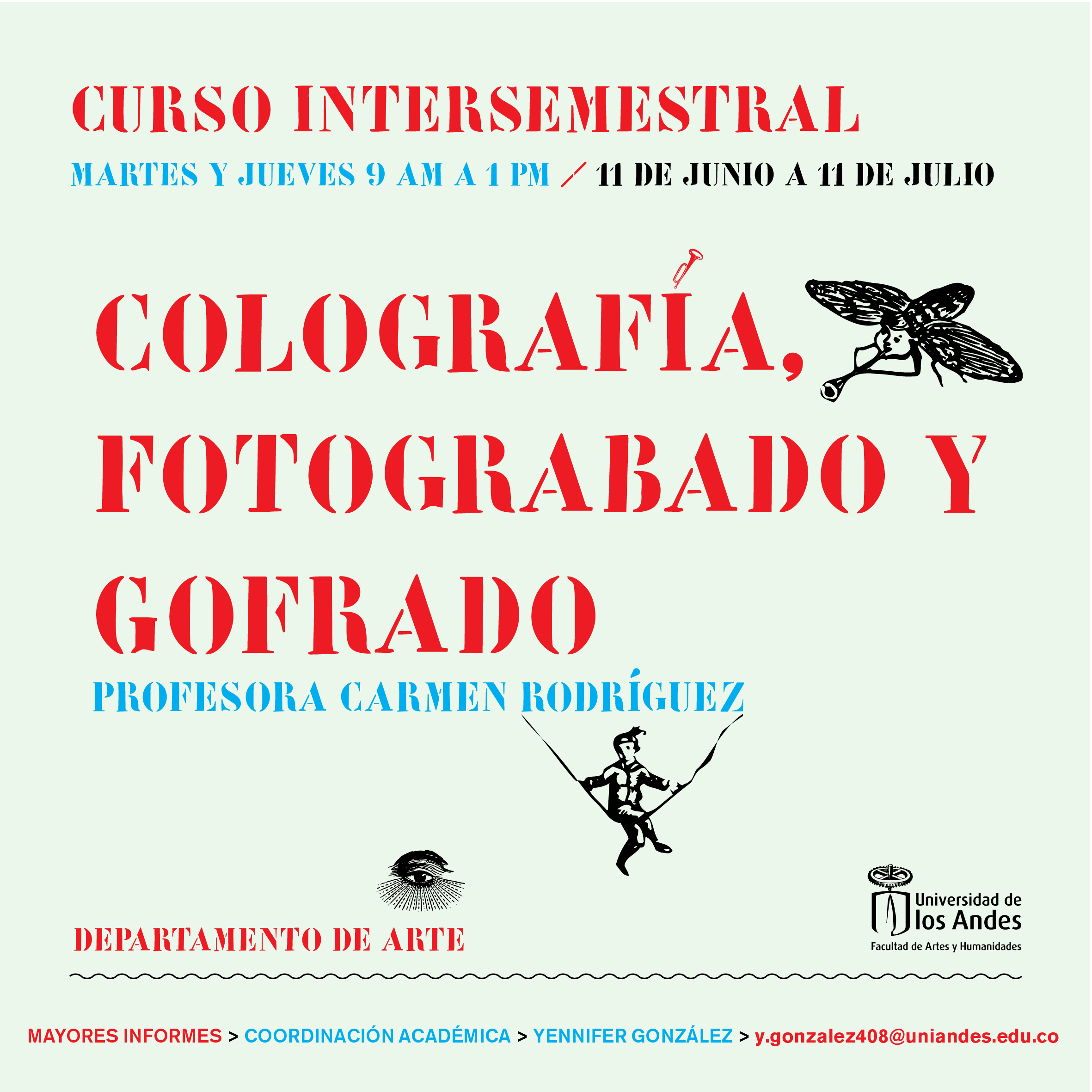 Dos cursos del Departamento de Arte para el periodo intersemestral 2024