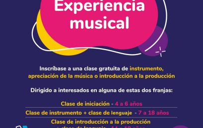 Experiencia musical del Programa Infantil y Juvenil de Formación Musical en 2024-2