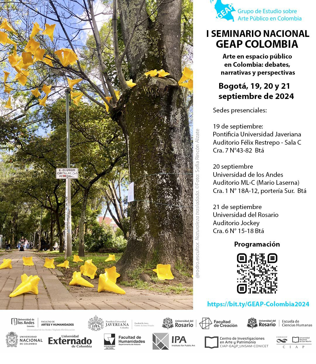 Seminario nacional GEAP Colombia: Arte en espacio público en Colombia: debates, narrativas y perspectivas