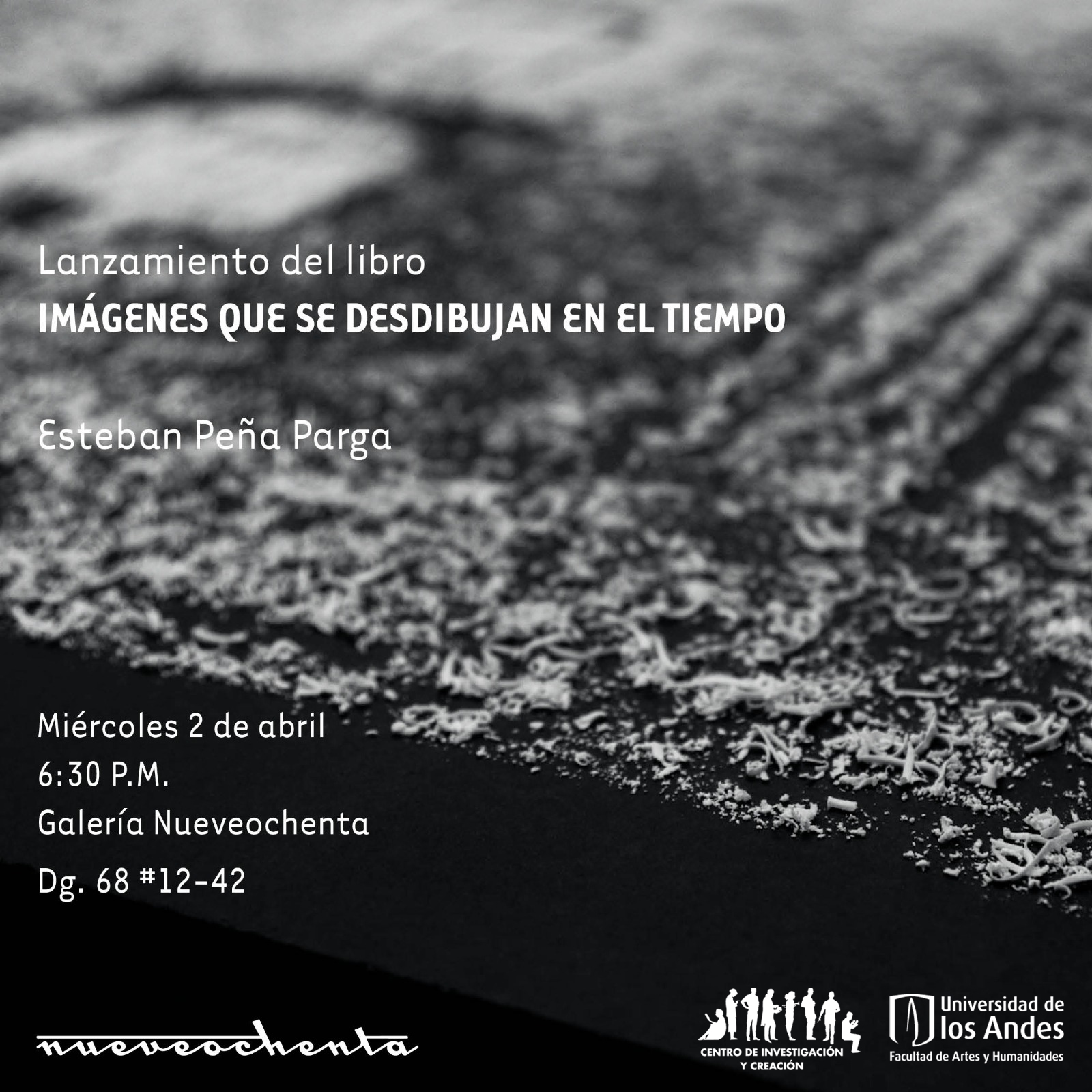 Miércoles 2 de abril de 2025 a las 6:30 p.m. en la Galería Nueveochenta