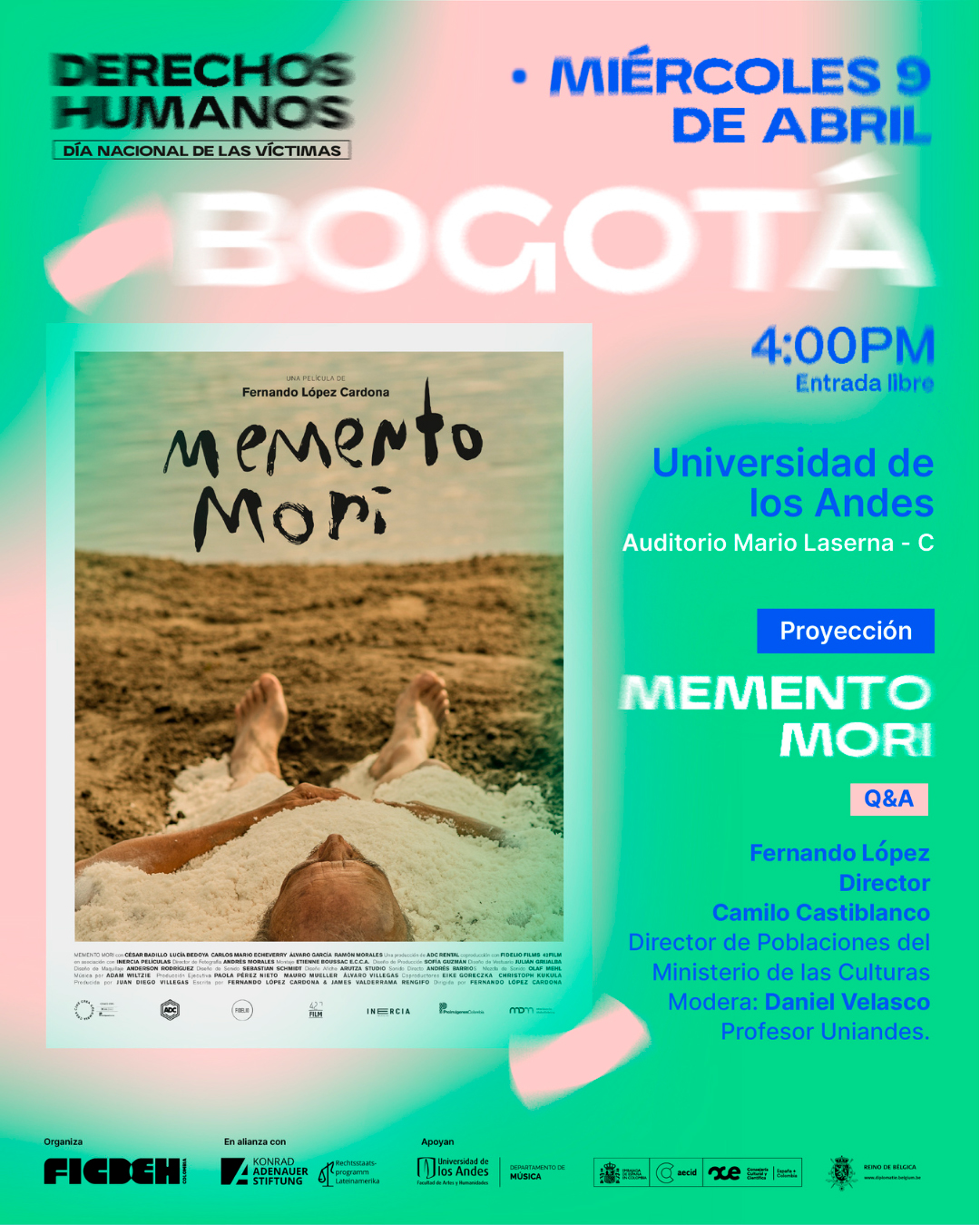 Derechos Humanos: Día Nacional de las Víctimas, próximo miércoles 9 de abril de 2025 a las 4:00 p.m. en la Universidad de los Andes