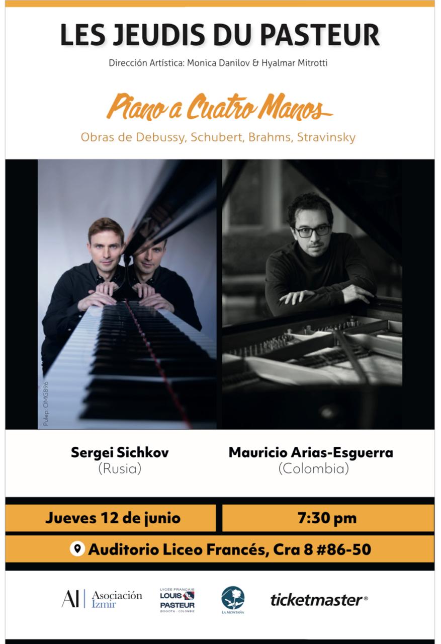 Le jeudis du Pasteur: ¡Piano a 4 manos! Sergei Sichkov & Mauricio Arias-Esguerra