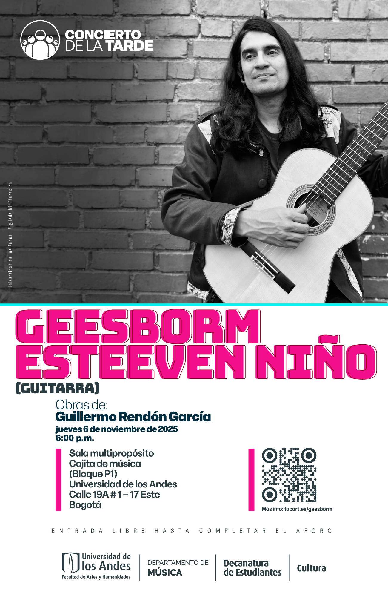 Concierto de la Tarde: Geesborm Esteeven Niño (guitarra)