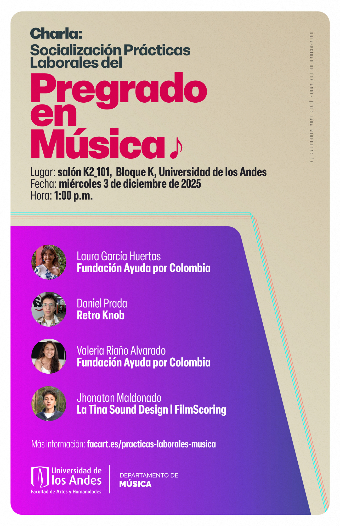 Socialización Prácticas Laborales del Pregrado en Música 2025-2