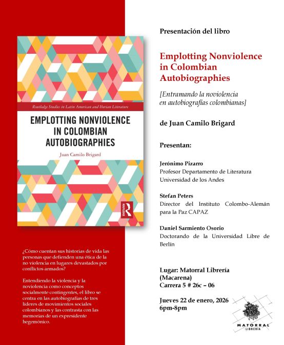 Lanzamiento del libro «Emplotting Nonviolence in Colombian Autobiographies»