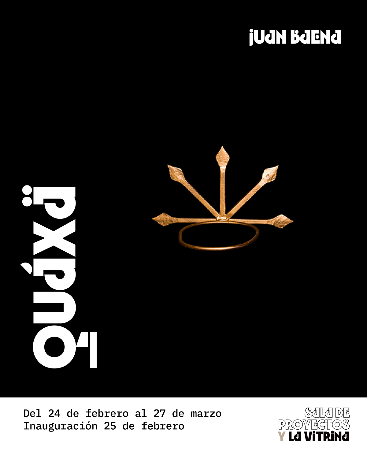 Q̱uáxä de Juan Baena, exposición abierta desde el 25 de febrero hasta el 27 de marzo de 2026 en la Sala de Proyectos